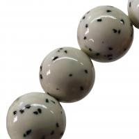 Synthetische Türkis Perlen, rund, Spritzlackierung, DIY & verschiedene Größen vorhanden, weiß, Länge:ca. 40 cm, verkauft von Strang