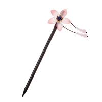 Hair Stick, Wood, with Resin, fashion jewelry & for woman & with rhinestone, multi-colored, 180mm 