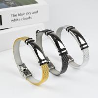 Stainless Steel Charm Bracelet, 304 Stainless Steel, with PVC Plastic, Galvanic plating, Unisex 10mm Approx 20.5 cm 