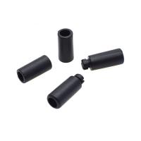 Kunststoff Schnur-Ende, Zylinder, DIY, schwarz, 33x7.8mm, Bohrung:ca. 5mm, verkauft von PC