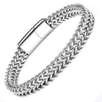 304 Stainless Steel Bracelet, plated & for man 12mm 