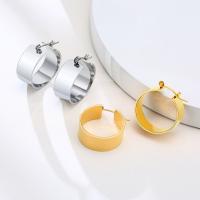 Edelstahl Hoop Ohrringe, 304 Edelstahl, Vakuum-Ionen-Beschichtung, Modeschmuck & für Frau, keine, 10x25mm, verkauft von Paar