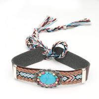 Fashion Choker Necklace, Cloth, with turquoise & Zinc Alloy, fashion jewelry & for woman Approx 40.94 Inch 