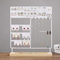 Multi Purpose Jewelry Display, Iron, with Wood, durable & detachable, white and black 