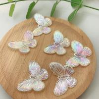 Resin Hair Accessories DIY Findings, Butterfly, epoxy gel, multi-colored Approx 