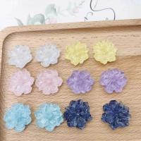 Resin Hair Accessories DIY Findings, Flower, stoving varnish 24mm, Approx 