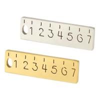 Stainless Steel Pendants, 304 Stainless Steel, ruler, Vacuum Plating, Unisex Approx 1mm 