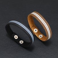 Cowhide Bracelet, fashion jewelry & for man Approx 21-22 cm 