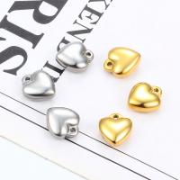 Stainless Steel Pendants, 304 Stainless Steel, Heart, Vacuum Ion Plating, polished & DIY 