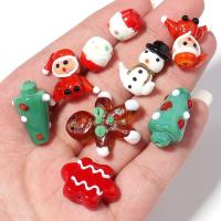 Weihnachten Lampwork Perlen, Unterschiedliche Form zur Auswahl & Weihnachts-Design & DIY, keine, 2PCs/Tasche, verkauft von Tasche