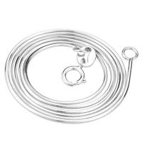 Ожерелье из стерлингового серебра Таиланд, Другое покрытие, различной длины для выбора & змея цепи, Много цветов для выбора, продается PC