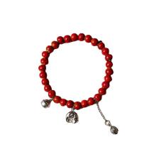 Enamel Zinc Alloy Bracelets, Porcelain, with Zinc Alloy, plated, elastic & for woman, red Approx 14-20 cm 