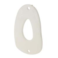 Acrylique Connecteur Bijoux, DIY & boucle de 1/1 & creux, blanc Environ 3mm, Vendu par sac