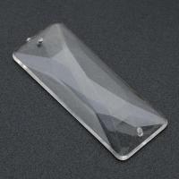 Connecteur acrylique translucide, rectangle, DIY & boucle de 1/1, transparent Environ 0.5mm, Vendu par sac