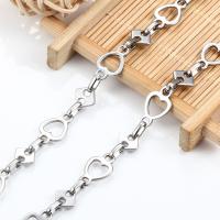 Fashion Stainless Steel Necklace Chain, 304 Stainless Steel, electrolyzation, DIY, original color, 8.5mm,9.5mm 