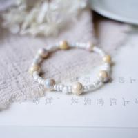 Porcelain Bracelet, with Seedbead, elastic & for woman Approx 14-20 cm 