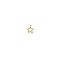 Colgantes de acrílico de la aleación de Zinc , con Acrílico, Estrella, 18K chapado en oro, Bricolaje, dorado, 15.5x17.2mm, Vendido por UD