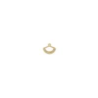 Colgantes de acrílico de la aleación de Zinc , con Acrílico, 18K chapado en oro, Bricolaje & con diamantes de imitación, dorado, 15x12.3mm, Vendido por UD