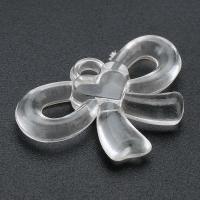 Pendentifs acryliques en translucides, Acrylique, Noeud papillon, DIY, transparent Environ 3.5mm, Vendu par sac