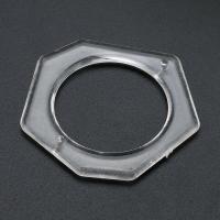 Connecteur acrylique translucide, polygone, DIY & boucle de 1/1 & creux, transparent Environ 2mm, Vendu par sac