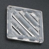 Connecteur acrylique translucide, Losange, DIY & boucle de 1/1 & creux, transparent Environ 2mm, Vendu par sac