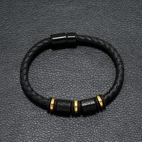 PU Leder Armband, mit Zinklegierung, Modeschmuck & für den Menschen, keine, Länge:ca. 21-22 cm, verkauft von PC