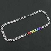 Fashion Iron Necklace, fashion jewelry & Unisex, multi-colored Approx 57 cm 