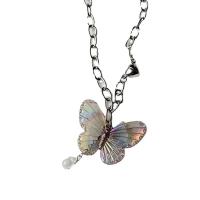 Zinc Alloy Necklace, with 304 Stainless Steel Chain & for woman, original color 
