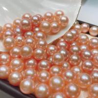 Round Cultured Freshwater Pearl Beads, DIY pink 