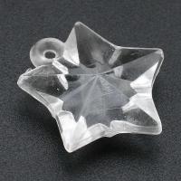Pendentifs acryliques en translucides, Acrylique, étoile, DIY, transparent Environ 1mm, Vendu par sac
