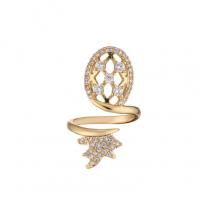Cubic Zirconia Micro Pave Brass Finger Ring, plated, adjustable & micro pave cubic zirconia & for woman 8-25mm 