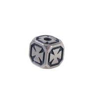 Thailand Sterling Silver Spacer Bead, Square, Antique finish, DIY, silver color Approx 2mm 
