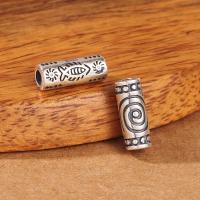 Thailand Sterling Silver Spacer Bead, Column, Antique finish, DIY silver color Approx 3mm 
