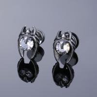 Stainless Steel Rhinestone Stud Earring, 316L Stainless Steel, plated, fashion jewelry & Unisex & with rhinestone 