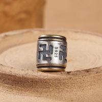 Thailand Sterling Silver Spacer Bead, with Brass, Antique finish, DIY, silver color Approx 4.5mm 