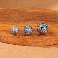 Thailand Sterling Silver Spacer Bead, Round, Antique finish, DIY silver color Approx 2.5mm 