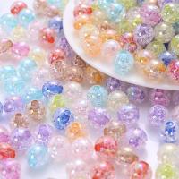 Crackle Acrylic Beads, Round, DIY, mixed colors, 10mm, Approx 
