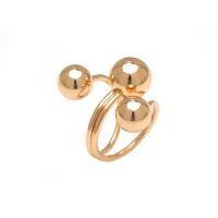 Zinc Alloy Finger Ring, gold color plated, fashion jewelry & for woman, two different colored, 18mm 