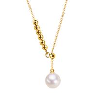 Natural Freshwater Pearl Necklace, with Thailand Sterling Silver, plated, for woman 7mm Approx 15.75 Inch 