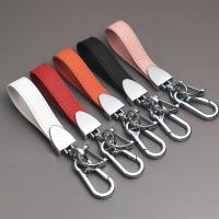 Leather Key Chains, Microfiber PU, with Zinc Alloy, Unisex 160mm 
