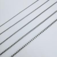Stainless Steel Box Chain, 304 Stainless Steel Chain, electrolyzation original color 