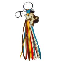 Leather Key Chains, Zinc Alloy, with Microfiber PU & Cowhide, fashion jewelry & for woman 61mm 