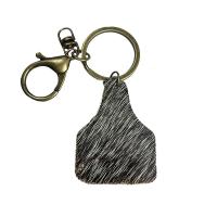 Leather Key Chains, Zinc Alloy, with Cowhide, fashion jewelry & for woman 120mm 
