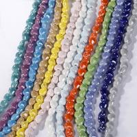 Perlmuttartige Porzellan Perlen, Herz, DIY, keine, 10x10mm, Bohrung:ca. 2.2mm, ca. 32PCs/Strang, verkauft von Strang