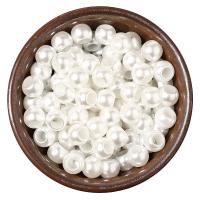 Perles en plastique ABS, Plat rond, DIY & normes différentes pour le choix, blanc, Vendu par sac