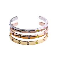 Titane bracelet en acier et bracelet, Acier titane, Placage, pour femme & avec strass, plus de couleurs à choisir Vendu par PC