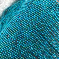 Mosaïque de perles Turquoise, Turquoise Phoenix, Rond, poli, DIY, bleu, 3mm Environ 38-40 cm, Vendu par brin