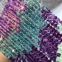 Fluorite Beads, Colorful Fluorite, Square, polished, DIY mixed colors Approx 38-40 cm 