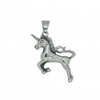 Stainless Steel Pendants, 316L Stainless Steel, Unicorn, fashion jewelry & Unisex, original color 