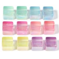 Jelly Style Acrylic Beads, Cube, DIY & luminated 14mm Approx 3.8mm 